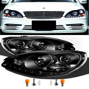 メルセデス ベンツ Sクラス W220 S500 前期用 W221後期LOOK 黒 LED