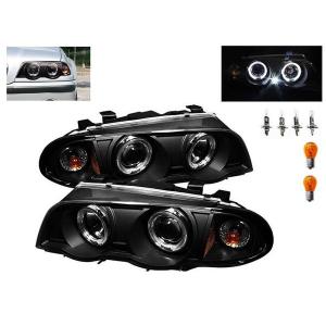 BMW E46 クーペ 後期用 LEDイカリングヘッドライト ブラックインナー