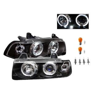 BMW E46 クーペ 後期用 LEDイカリングヘッドライト クロームインナー