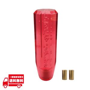 送込 シフトノブ 八角 15cm 白 透明 クリア クリスタル シフト レバー