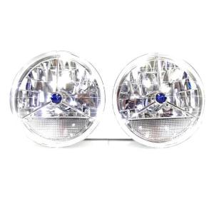 送料無料 丸型 丸灯 7インチ P700 ガラスレンズ フロント ヘッドライト