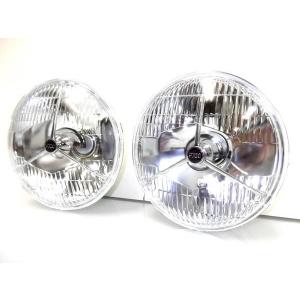 送料無料 丸型 丸灯 7インチ P700 ガラスレンズ フロント ヘッドライト