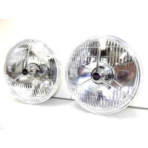 7インチ P700 ヘッドライト ガラスレンズ 左右SET 裏ゴムカバー付