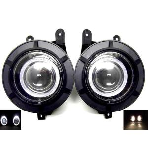 EGシビック LEDイカリング一体型プロジェクターヘッドライト ブラック