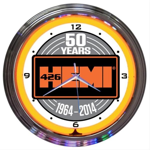 HEMI ビッグブロック 426 50周年 15インチ ウォールクロック 壁掛け時計 ネオンクロック...