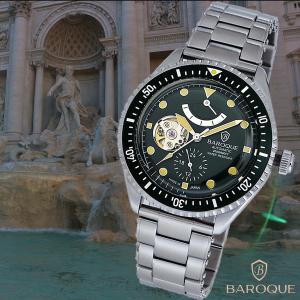 再再販 BAROQUE バロック 大人気自動巻き BA3006S-02M 保証付 メンズ