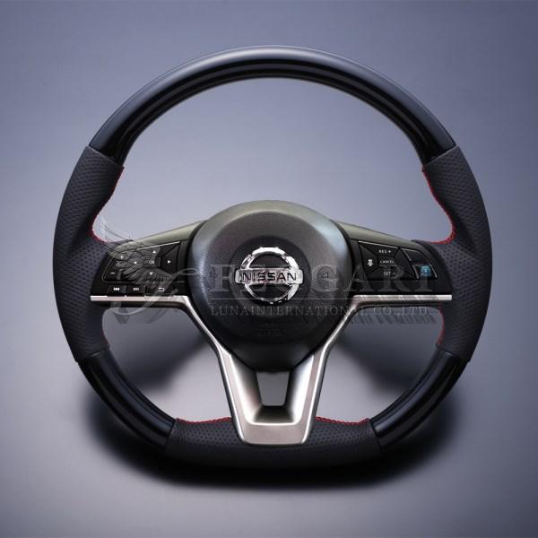 セレナ C27 ピアノブラック×ダークグレー / レッドユーロステッチ ガングリップ ウッド パンチ...