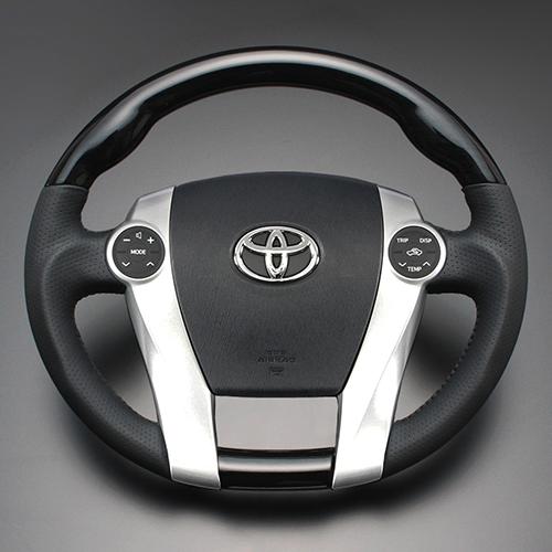 プリウス / PHV含む 30系 前期 黒木目 バリューパッケージ（ステアリング＋シフトノブ） フェ...