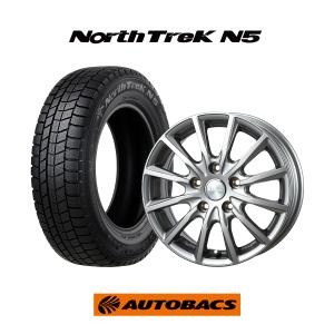 205/60R16スタッドレスタイヤアルミセット 国産スタッドレスタイヤ ＆ ホイール4本セット(ノーストレックN5 205/60/16 ＆レーベンBL1 1665+50 5H114.3)