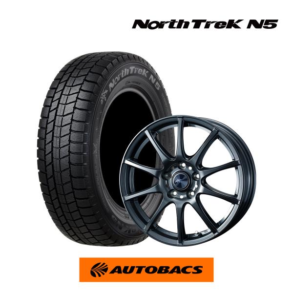 国産2025年製195/65R15 スタッドレスタイヤ（ノーストレック N5）&amp;ホイール4本セット(...