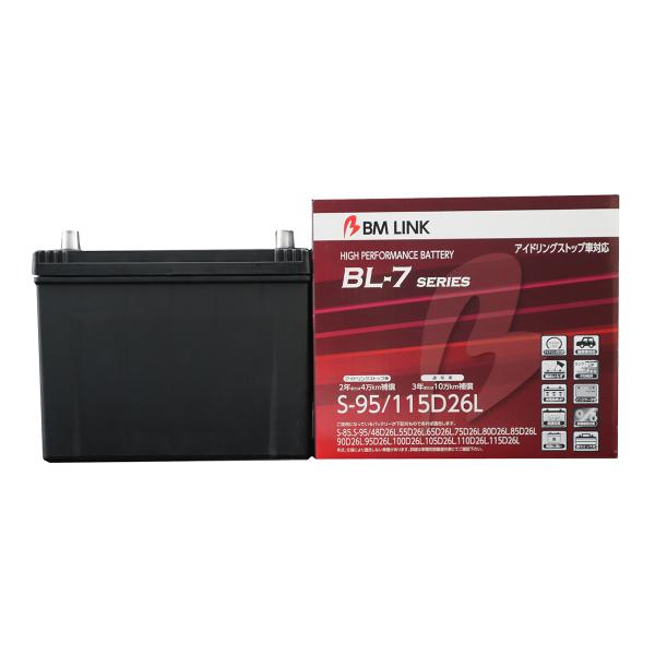 店頭受取不可:BMリンク BL-7 アイドリングストップ車対応バッテリー S95/115D26L