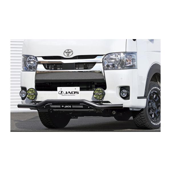 JAOS フロントスキッドバー B150203D ブラック/ブラック 標準3型〜 トヨタ ハイエース...