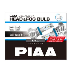 PIAA LEDヘッド＆フォグ用バルブ LEH152 H8/H11/H9/H16 6000K