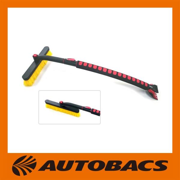 クレトム カーブ伸縮ブラシ　レッド×ブラック　WA-203