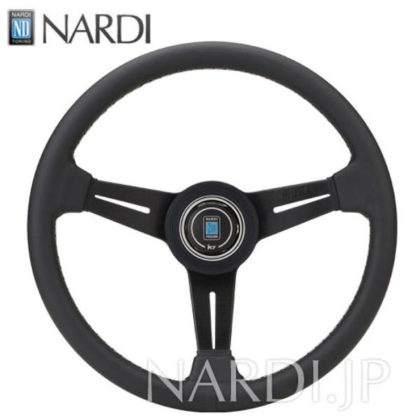 NARDI CLASSIC ブラックレザー&amp;ブラックスポーク グレーステッチ 34/N341