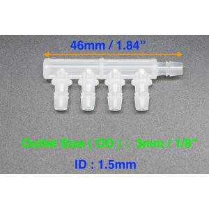 プラスチック製　ホース接続用　F型　5Way　多岐ジョイント　外径3ｍｍ｜autobahn88