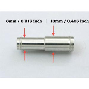アルミホース変換ストレートジョイントパイプ異径8ｍｍ＞10ｍｍ