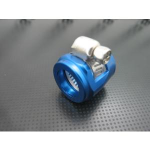 燃料ホースクランプ　フュエルホースエンドクランプ　アダプター　AN6　青