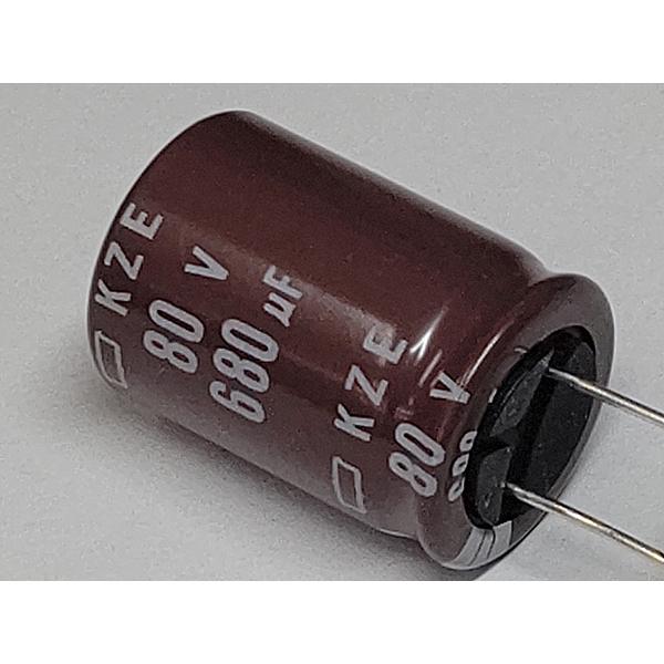 【訳あり 特価】日本ケミコンKZE 80V 680μF アルミ電解コンデンサー