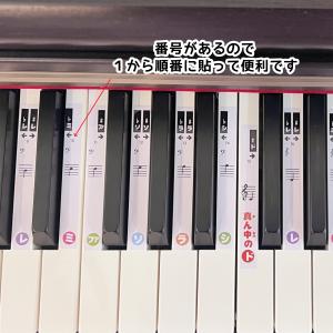 日本語表記 初心者ピアノシール 剥がせる ドレ...の詳細画像2