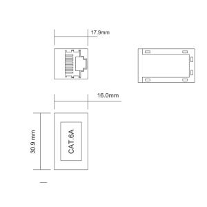LANケーブル延長コネクター CAT6A Ca...の詳細画像4