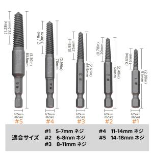 ネジ取り外しツール スクリュー エキストラクタ...の詳細画像3