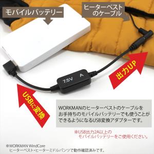 ヒーターベスト ワークマン USB 変換 ヒー...の詳細画像2