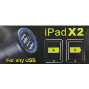 おしゃれに光るiPhone、iPad スマホ アンドロイド android USBダブルソケットチャ...