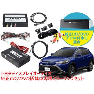 ビートソニック カローラクロス ディスプレイオーディオ 純正CD/DVDデッキ装着車専用 iPhone iPad ミラーリングセット HDMIケーブル付 AVX04＋IF36＋HDC2A