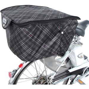 自転車 バスケットカバー 厚手 2段式 チェッ...の詳細画像1