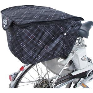 自転車 バスケットカバー 厚手 2段式 チェッ...の詳細画像1