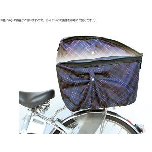 自転車 バスケットカバー 厚手 2段式 チェッ...の詳細画像2