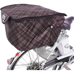 自転車 バスケットカバー 厚手 2段式 チェッ...の詳細画像1