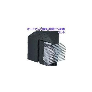 駐車場 マット オートマット ４０枚 ＋ 固定ピン ４０本 セット　耐荷重屋内20ｔ、屋外4ｔの本格...