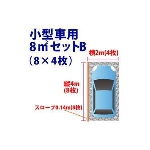 駐車場 マット オートマット32枚＋スロープ8枚＋固定ピン20本セット　8m2セットB   耐荷重屋...