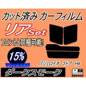 リア (s) パジェロイオ 3ドア H6 (15%) カット済み カーフィルム H61W H62W H66W H67W 3ドア用 ミツビシ｜automaxizumi