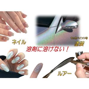 ラメフレーク 0.2mm 六角 レインボー シ...の詳細画像1