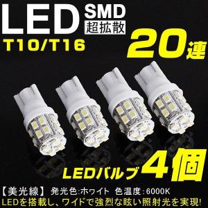 ！T10/T16 SMD 20連 ホワイト LED 5個セット 数量限定 5050SMD