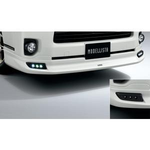 ハイエース 200系（標準ボディ・2013.11〜2023.12） MODELLISTA VersionI フロントスポイラー デイライト付 ホワイト