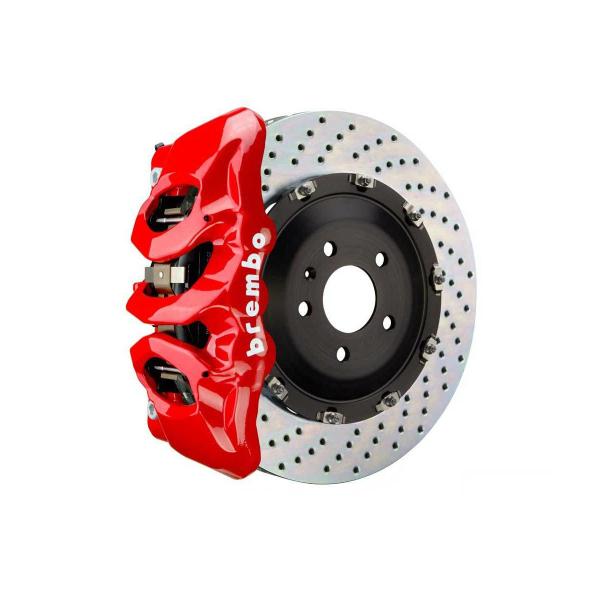 【Brembo】GT 380x34  モノブロック対向6ポッド ドリルド ビッグ ブレーキ キット ...