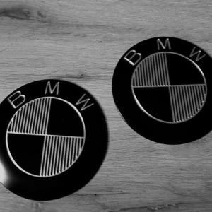 BMW各車種用 82mmビレットラウンデルエンブレム(アイコンブラック)【EX motorcycle】｜autopartsjp