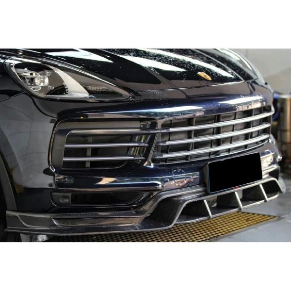 ポルシェ カイエン(E3K30) カーボン フロントリップ【CMST Tuning】