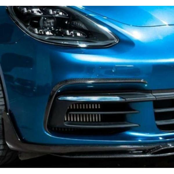 ポルシェ 971パナメーラ ターボ／GTS カーボン フロントベントスプリッター【CMST Tuni...