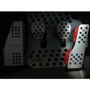 Rennline 空冷ポルシェ4ペダルセット、アクセルリフタープレート、替ラバー ポルシェ 911/930/964/993用 アルミ4ピースペダルセット(ラバー