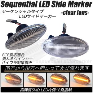 SUZUKI ワゴンR MH34S/MH44S LED シーケンシャル サイドマーカー 流れるウインカー クリアレンズ スズキ｜autopartsr-field