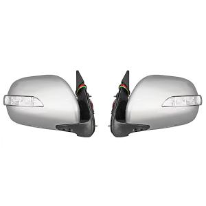 トヨタ ハイエース 200系 LEDウィンカー ウェルカム ランプ 付き 電格式 1E7 シルバー 塗装品 ドアミラー Ver,1 左右セット｜autopartssunrise