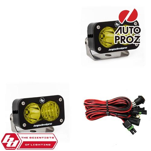BajaDesigns 正規品 S2 Proシリーズ LED ドライビングコンボライト アンバー 2...
