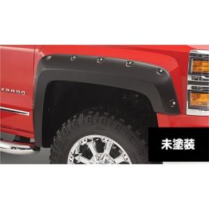 Bushwacker 正規品 ブッシュワーカー シボレー シルバラード 1500 ポケットスタイル 1500 シボレー フェンダーフレア オーバーフェンダー エアロパーツ Frセット マットブラック Bw 02 オートプロズ 店