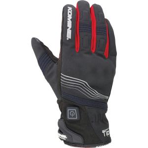コミネ KOMINE バイク プロテクトエレクトリックグローブショート12V 手袋 電熱 発熱 防寒 Black-Red/2XL 08-202 EK-202