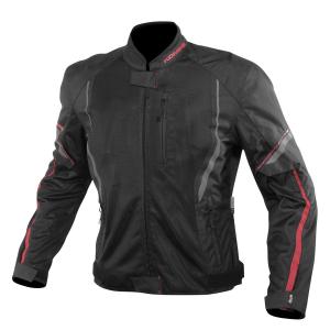 コミネ (KOMINE) JK-146 プロテクトハーフメッシュジャケット BLACK/RED XLサイズ 【送料無料】